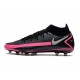 Chaussure de football Nike Phantom GT Elite DF AG-Pro Noir Argent Rose