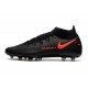 Chaussure Nike Phantom GT Elite DF AG-Pro Noir Rouge Chili Gris fumee