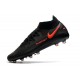 Chaussure Nike Phantom GT Elite DF AG-Pro Noir Rouge Chili Gris fumee