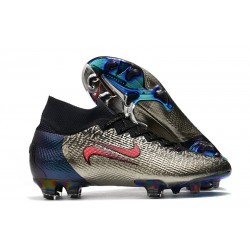 Chaussure Nike Mercurial Superfly VII Elite FG Argent Bleu Rouge