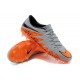 Nouveau Nike Hypervenom Phantom FG Chaussure de Football ACC Premium Hommes Argenté Orange Noir