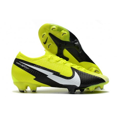 Crampon Nike Mercurial Vapor XIII Elite FG Jaune Noir Blanc