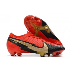 Crampon Nike Mercurial Vapor XIII Elite FG Rouge Noir Or