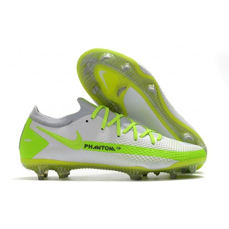 Nike Crampons Nouvelle Phantom GT Elite FG Blanc Vert