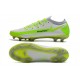 Nike Crampons Nouvelle Phantom GT Elite FG Blanc Vert