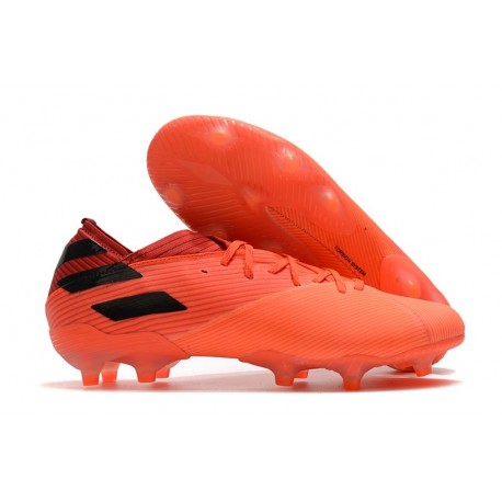 Crampons adidas Nemeziz 19.1 FG Homme - Corail Noir Rouge Goire