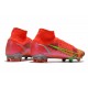 Nike Mercurial Superfly 8 Elite FG Homme Rubis Argent Metallique