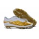 Chaussures Football Nike Hypervenom Phantom FG Premium Or Blanc