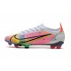 Nike Mercurial Vapor 14 Elite FG Blanc Argent Métallique Raison Foncé