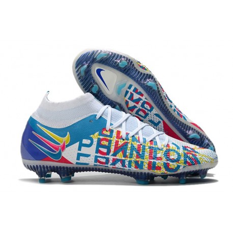 Nike Phantom Generative Texture GT Elite DF 3D FG Blanc Bleu Rose Jaune