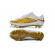 Chaussures Football Nike Hypervenom Phantom FG Premium Or Blanc