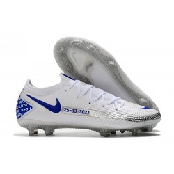 Nike Crampons Nouvelle Phantom GT Elite FG Blanc Bleu