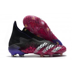 Crampons adidas Predator Freak + FG Noir Blanc Rose Choc