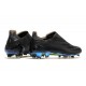 Chaussures football adidas X Ghosted+ FG Superstealth - Noir Bleu cyan