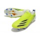 Chaussures de football adidas X Ghosted+ FG jaune fluo noir