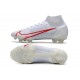 Nike Mercurial Superfly 8 Elite FG Homme Blanc Rouge