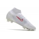 Nike Mercurial Superfly 8 Elite FG Homme Blanc Rouge