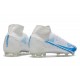 Nike Mercurial Superfly 8 Elite FG Homme Blanc Bleu