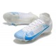 Nike Mercurial Superfly 8 Elite FG Homme Blanc Bleu