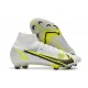 Nike Neuf Mercurial Superfly VIII Elite FG Silver Safari - Blanc Noir Argenté Jaune Fluo