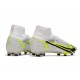 Nike Neuf Mercurial Superfly VIII Elite FG Silver Safari - Blanc Noir Argenté Jaune Fluo