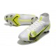 Nike Neuf Mercurial Superfly VIII Elite FG Silver Safari - Blanc Noir Argenté Jaune Fluo