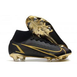 Nike Mercurial Superfly 8 Elite FG Homme Noir Or