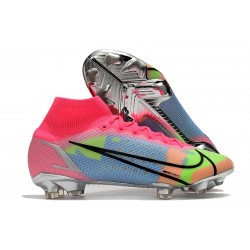 Nike Mercurial Superfly 8 Elite FG Homme Rose Bleu Vert