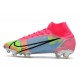 Nike Mercurial Superfly 8 Elite FG Homme Rose Bleu Vert