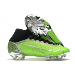 Nike Neuf Mercurial Superfly VIII Elite FG Vert Argent Noir