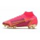 Nike Mercurial Superfly 8 Elite FG Homme Rouge Noir Or