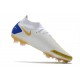 Chaussures Nike Phantom GT Elite DF FG Blanc Or Bleu