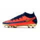 Chaussures Nike Phantom GT Elite DF FG Orange Bleu Or