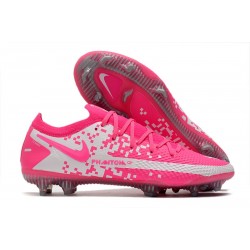 Chaussure Nike Phantom GT Elite FG Rose Blanc