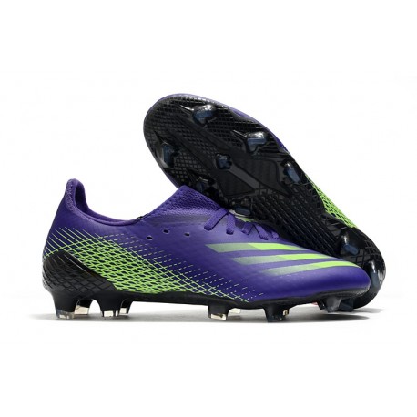 Crampon adidas X Ghosted.1 FG Violet Vert 