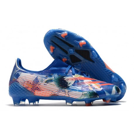 Crampon adidas X Ghosted.1 FG Bleu Rouge