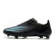 Crampon adidas X Ghosted.1 FG Superstealth - Noir Bleu cyan