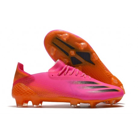 Crampon adidas X Ghosted.1 FG Rose Noir Orange 