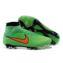 Nouvelle Crampons Nike Magista Obra FG Hommes Vert Orange Noir