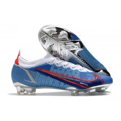 Nike Mercurial Vapor 14 Elite FG Chaussure Bleu Rouge Argent