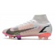 Nike Neuf Mercurial Superfly VIII Elite FG Blanc Noir Carmin Rose