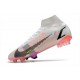 Nike Neuf Mercurial Superfly VIII Elite FG Blanc Noir Carmin Rose