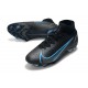 Nike Neuf Mercurial Superfly VIII Elite FG Noir Gris Acier