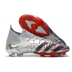 adidas Predator Freak.1 FG Argent Métallique Noir Foncé Equipe Bleu