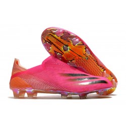 Chaussures de football adidas X Ghosted+ FG Rose Choc Noir Orange