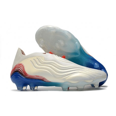 Crampons Foot adidas Copa Sense+ FG Blanc Bleu