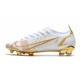 Nike Mercurial Vapor 14 Elite FG Chaussure Blanc Or