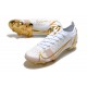 Nike Mercurial Vapor 14 Elite FG Chaussure Blanc Or