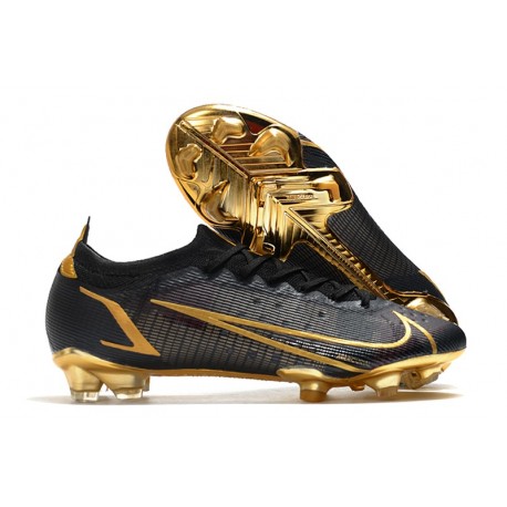 Nike Mercurial Vapor 14 Elite FG Chaussure Noir Or