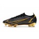 Nike Mercurial Vapor 14 Elite FG Chaussure Noir Or